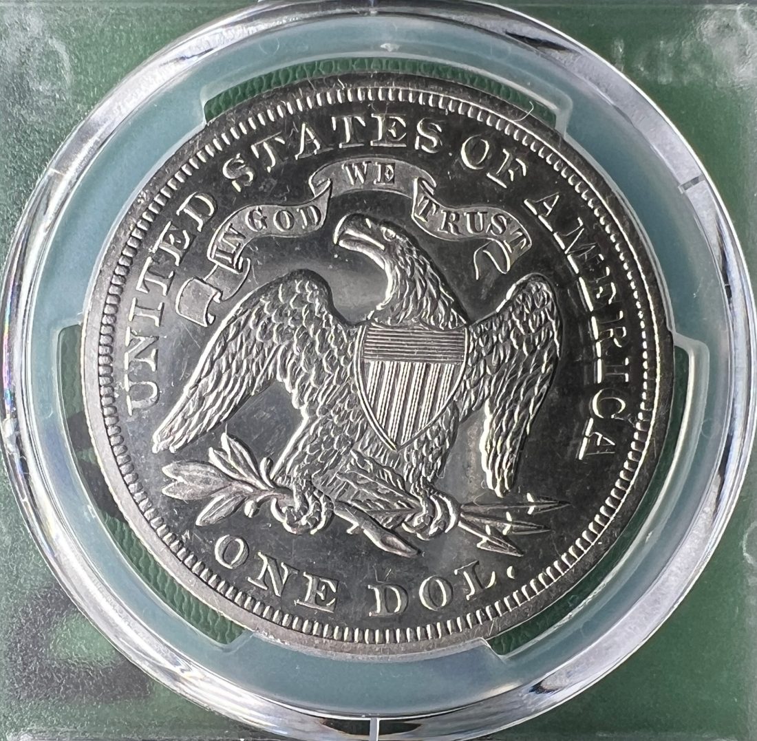 1868-Seated-Dollar-Thoughts-PCGS-AU-Detail